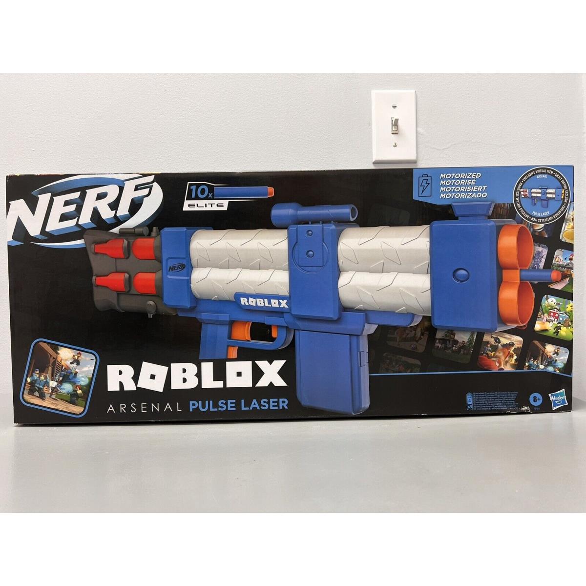 Nerf Roblox Arsenal Pulse Laser Motorized Dart Blaster Gun + Virtual Item