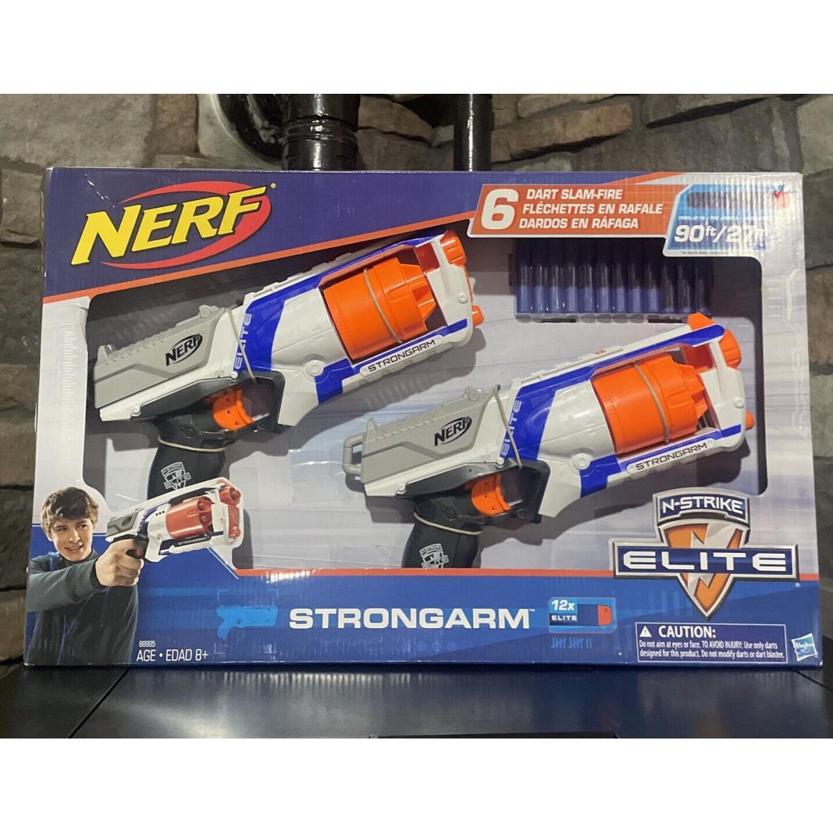 2 Nerf N-strike Elite Strongarm Dart Toy Gun 12x 90 Feet Age 8+