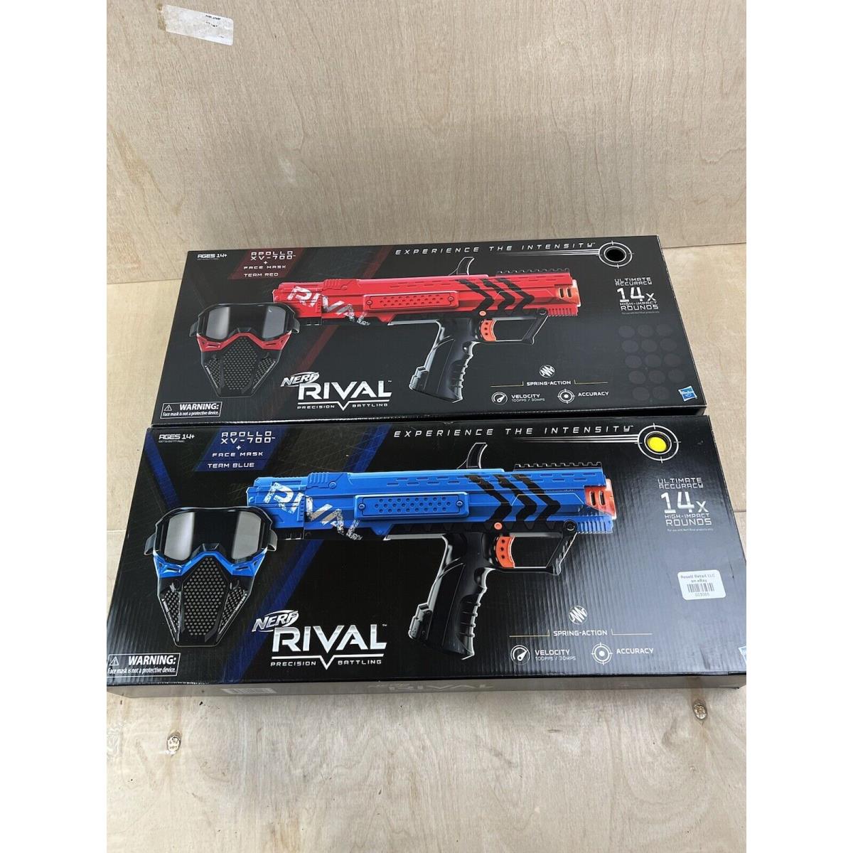 Nerf Rival Apollo XV-700 + Face Mask Team Red Team Blue Blaster Hasbro