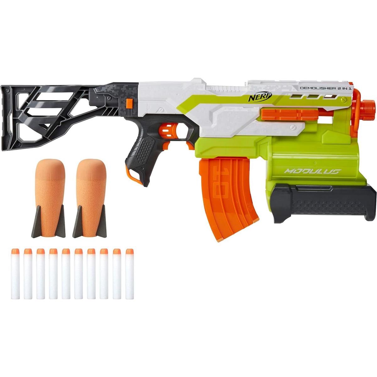 Nerf Modulus Demolisher 2-in-1 Motorized Blaster Fires Darts