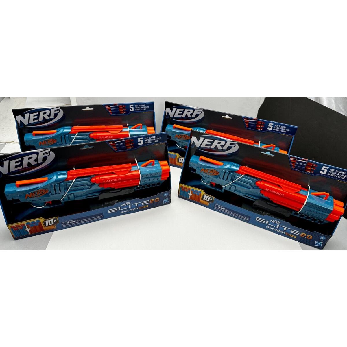 x4 Nerf Elite 2.0 Ranger PD-5 Blaster 5 Barrel Blasting 10 Nerf Darts Hasbro