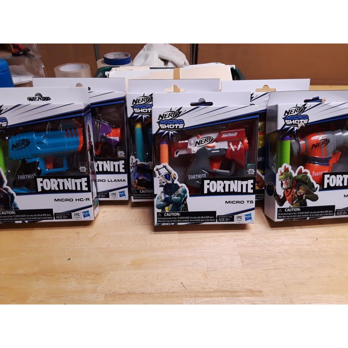 Nerf All Six Fortnite Microshots in Packaging Selling Nerf Collection