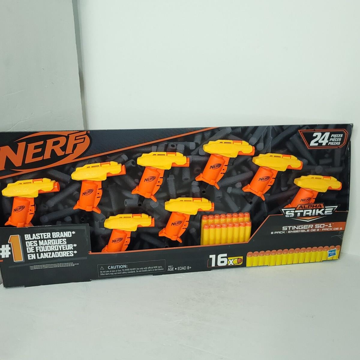 Nerf Alpha Strike Stinger SD-1 Blaster 8-Pack 16X Darts 24 Pieces Hasbro