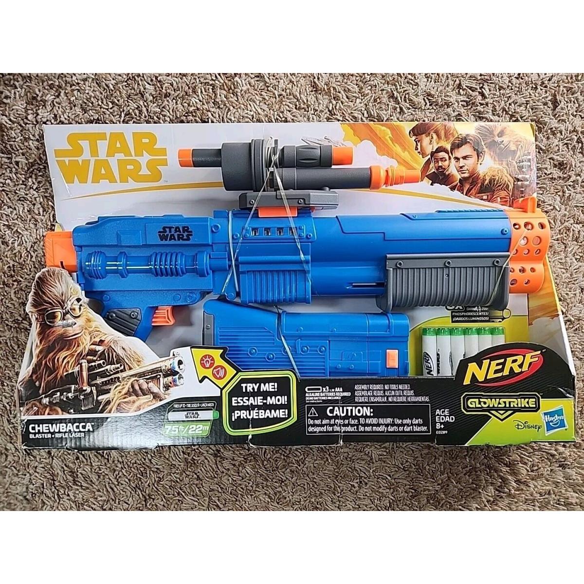 Hasbro Nerf Star Wars Glowstrike Chewbacca Blaster Rifle E0289 Disney Hasbro