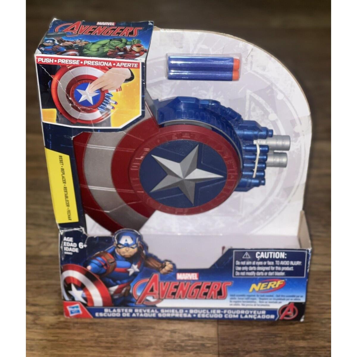 Nerf Marvel Avengers Blaster Reveal Shield Dart Gun Captain America