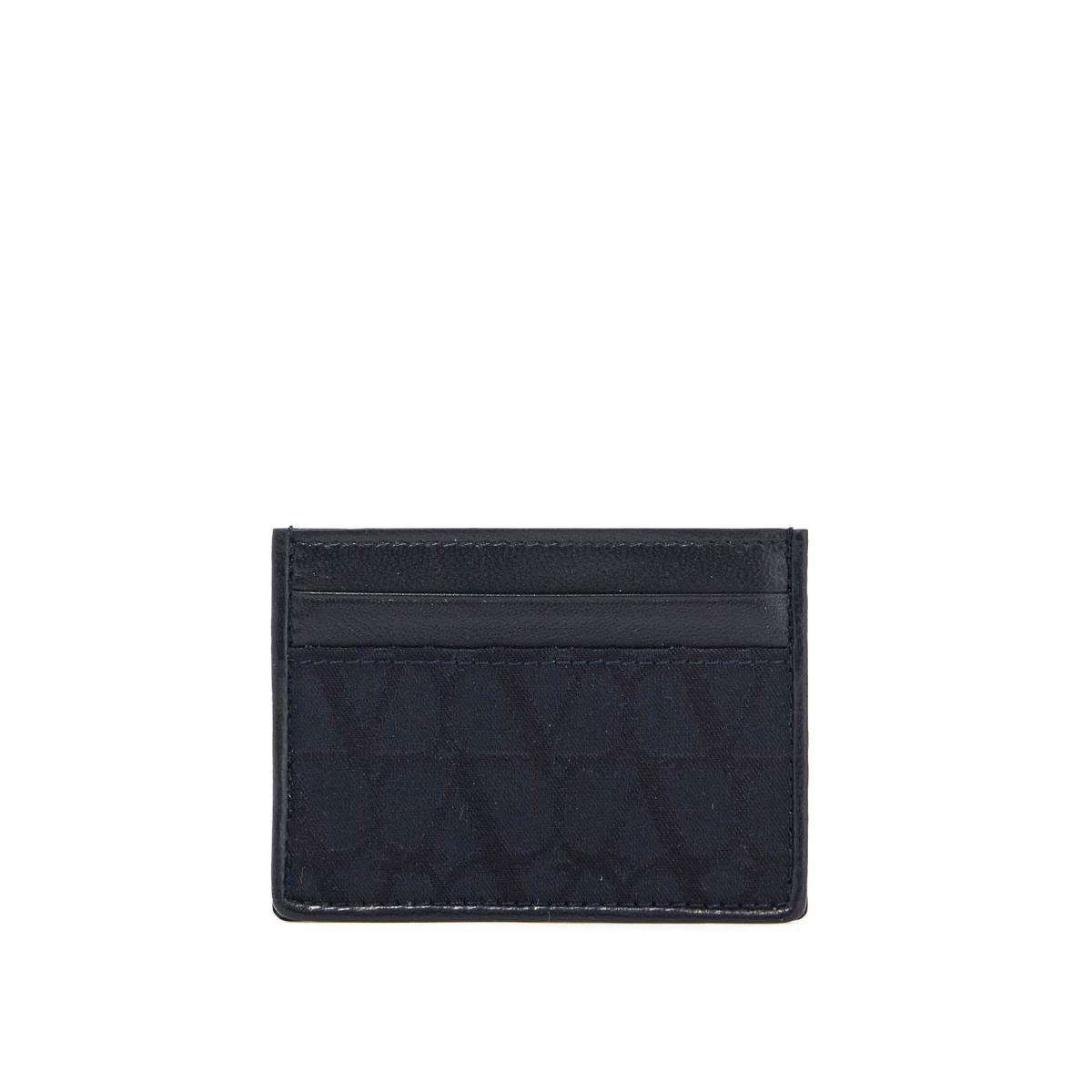 Valentino Garavani Toile Iconographer Card Holder Wallet