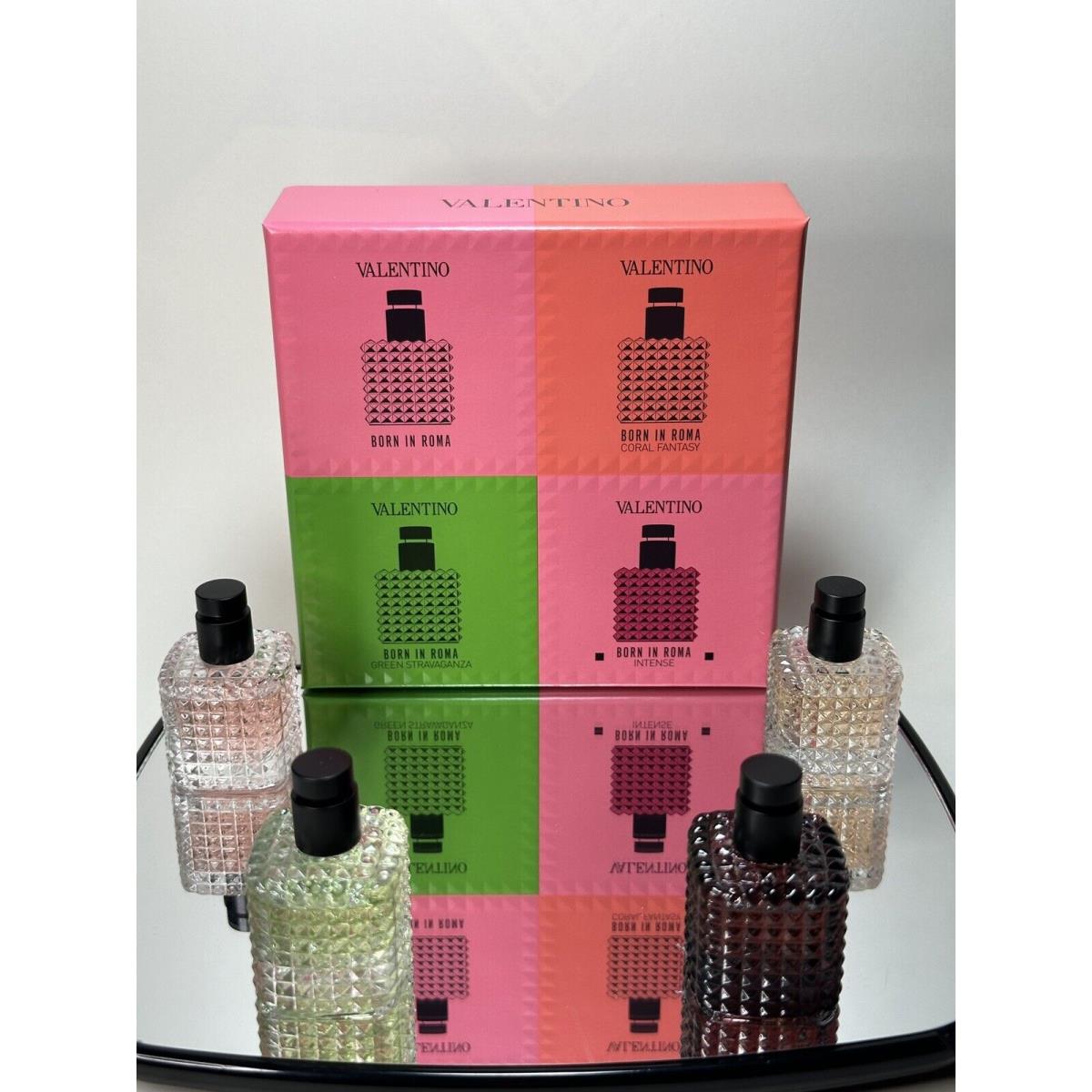 Valentino Mini Donna Born in Roma Fragrance Discovery Set 4 Pc Ltd. Stravaganza