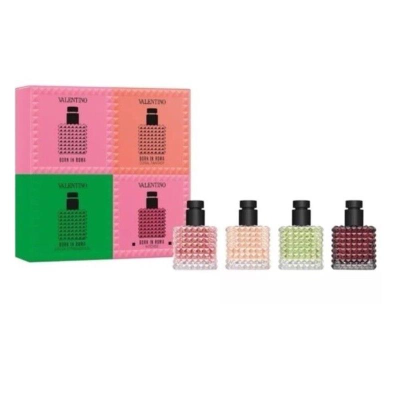 Valentino Mini Donna Born in Roma Fragrance Discovery Set 4 Pc Ltd. Stravaganza