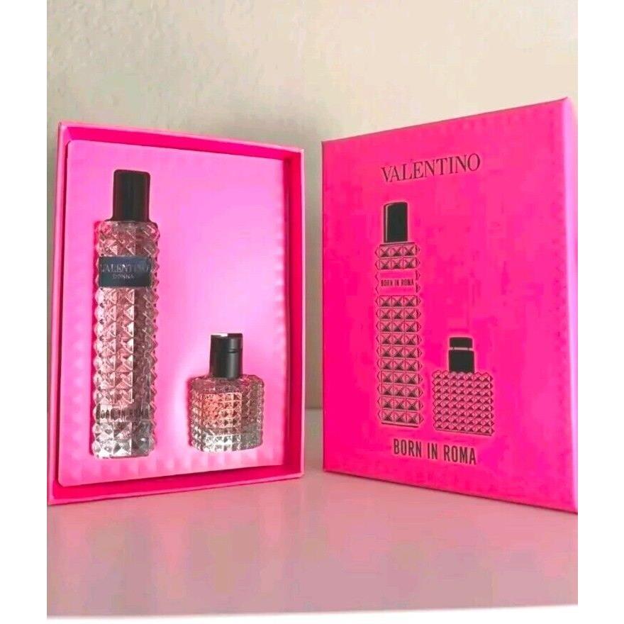 Valentino Donna Born in Roma Travel Spray+miniature Eau De Parfum Perfume Set