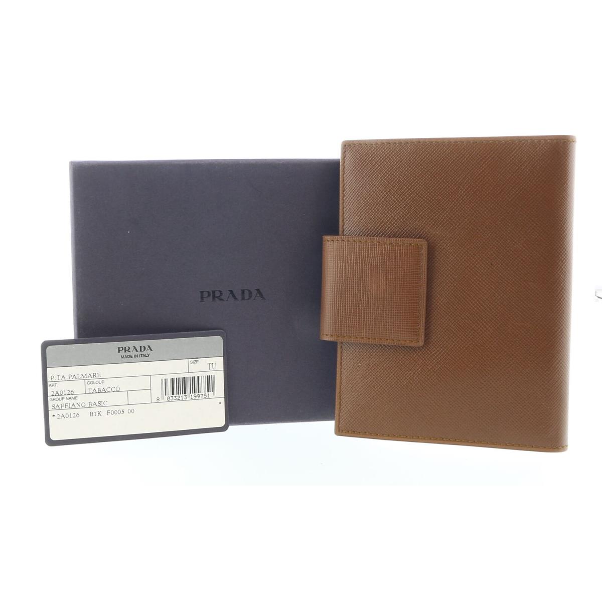 Prada Signatue Brown Leather Notebook