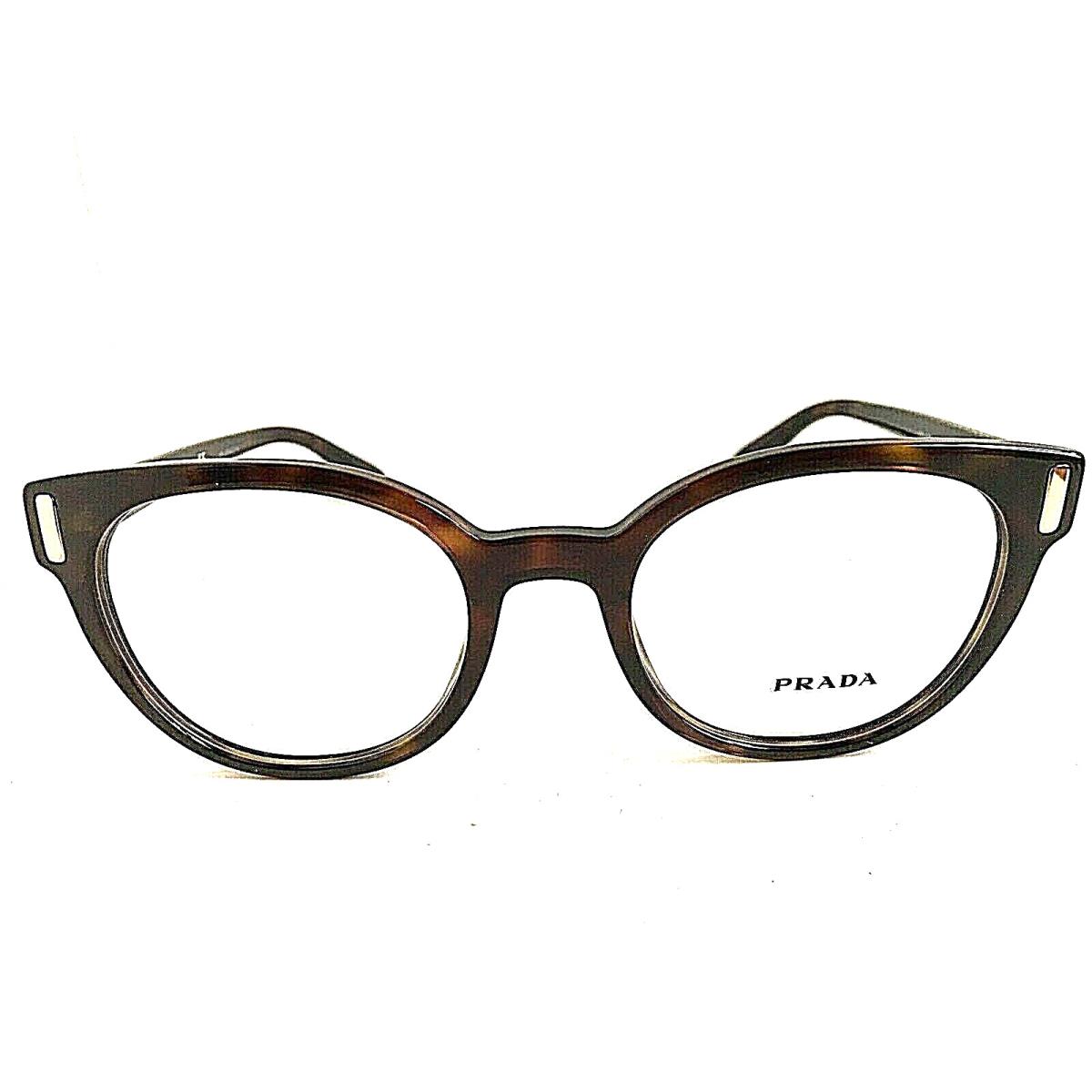 Prada Vpr 0T6 50mm Round Tortoise Women`s Eyeglasses Frame 8