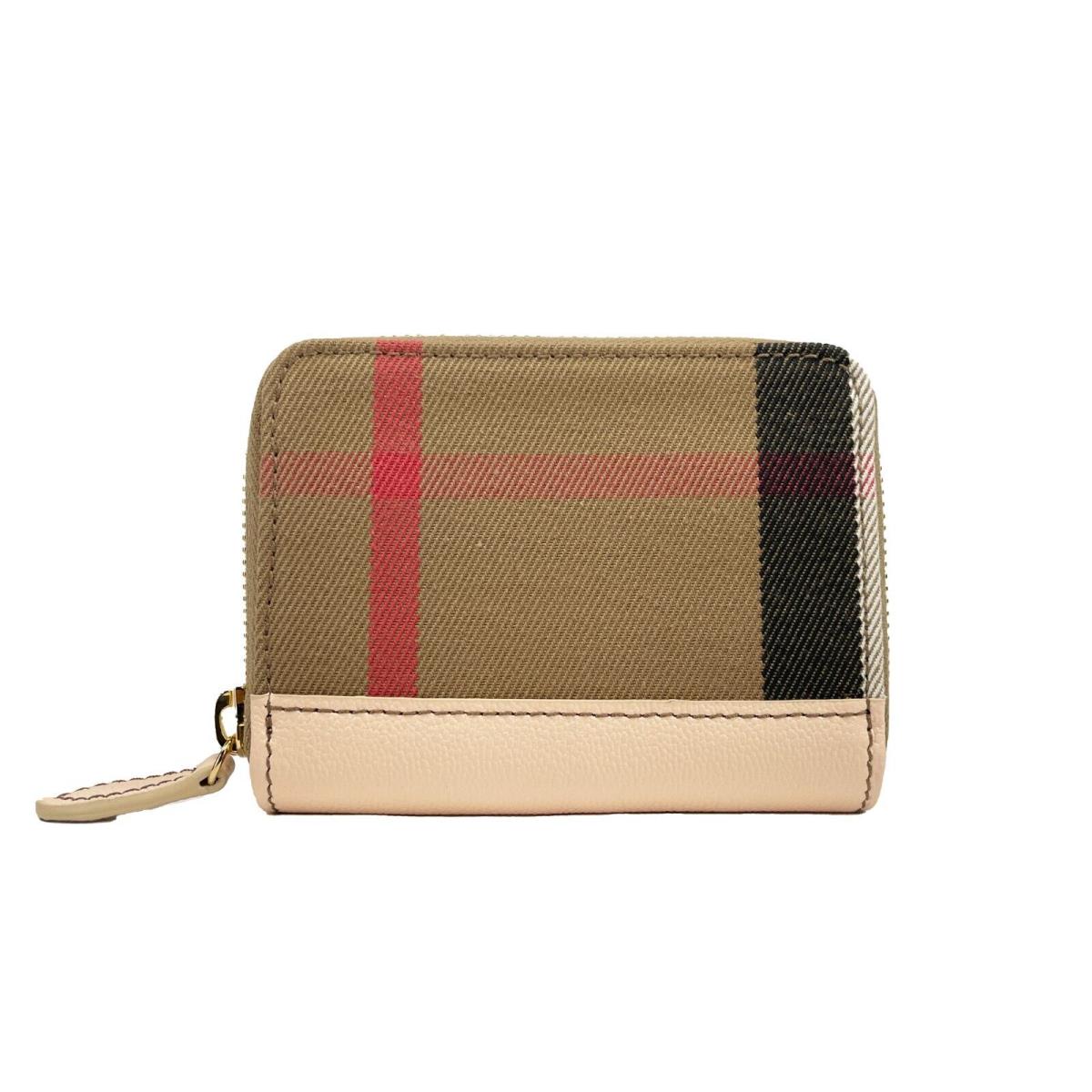 Burberry MN Zip Around Check Coin Wallet