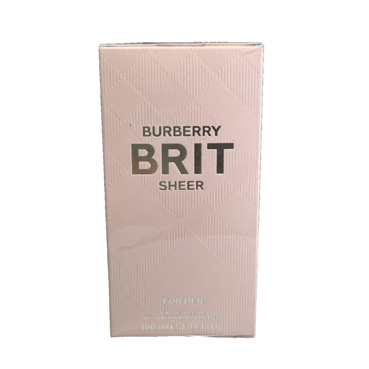 Burberry Brit Sheer For Her Eau De Toilette Spray 3.3 oz