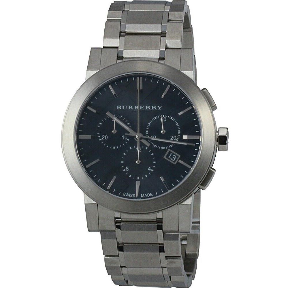 Burberry Black Dial Chronograph Stainless Steel Men`s Watch BU9351