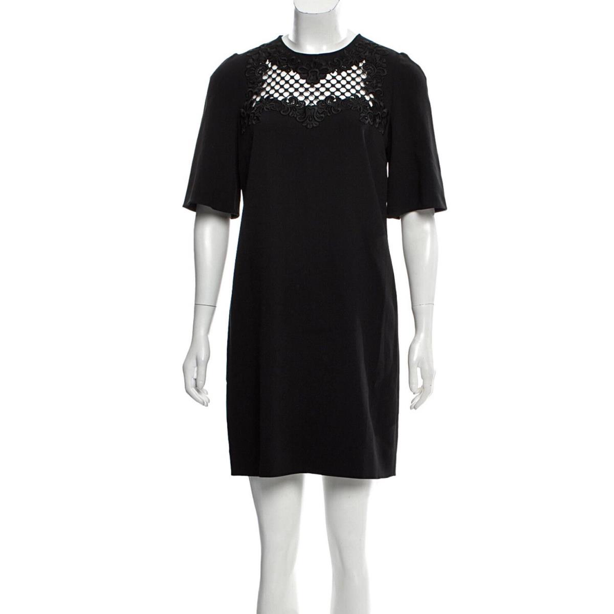 2K Dolce Gabbana Lace Crochet Black A-line Dress 38 2 4 6 Top S M Gift Bag