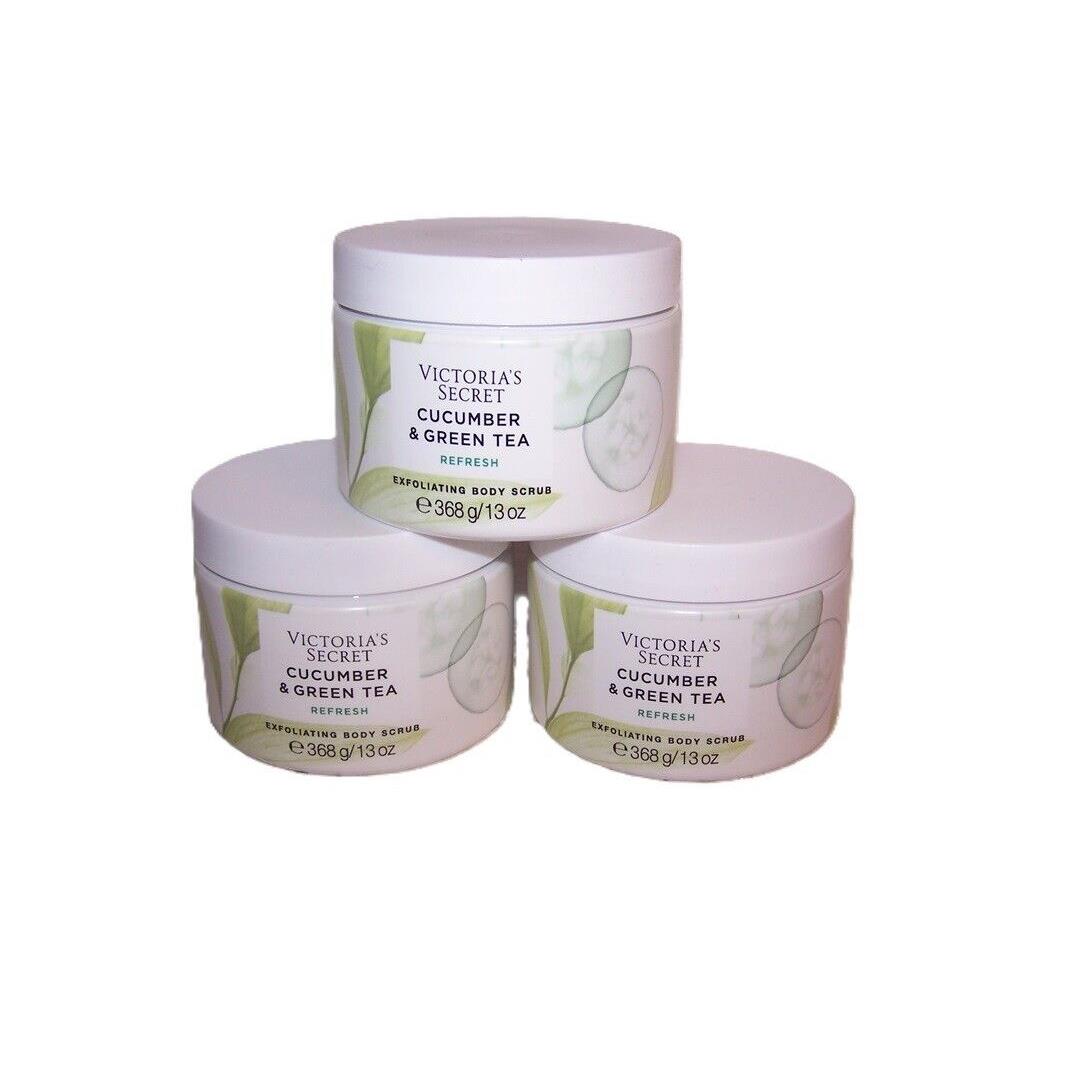 Cucumber Green Tea Body Scrub Victoria`s Secret Lot of 3