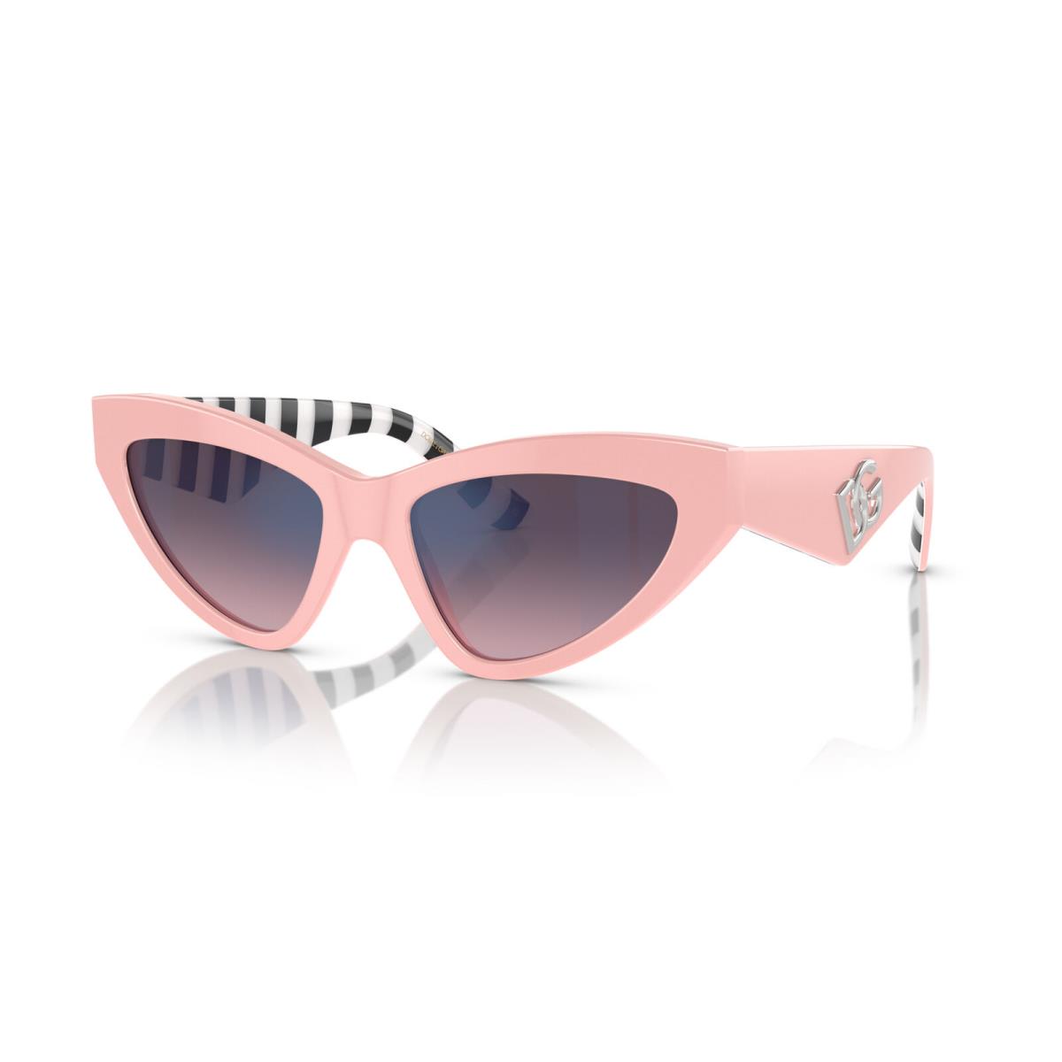 Dolce Gabbana DG 4439 3098H9 Pink Acetate Sunglasses Rose Gradient Lens