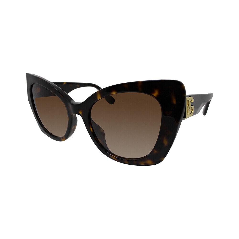 Dolce Gabbana DG 4405F 502/13 Brown Plastic Sunglasses Brown Gradient Lens