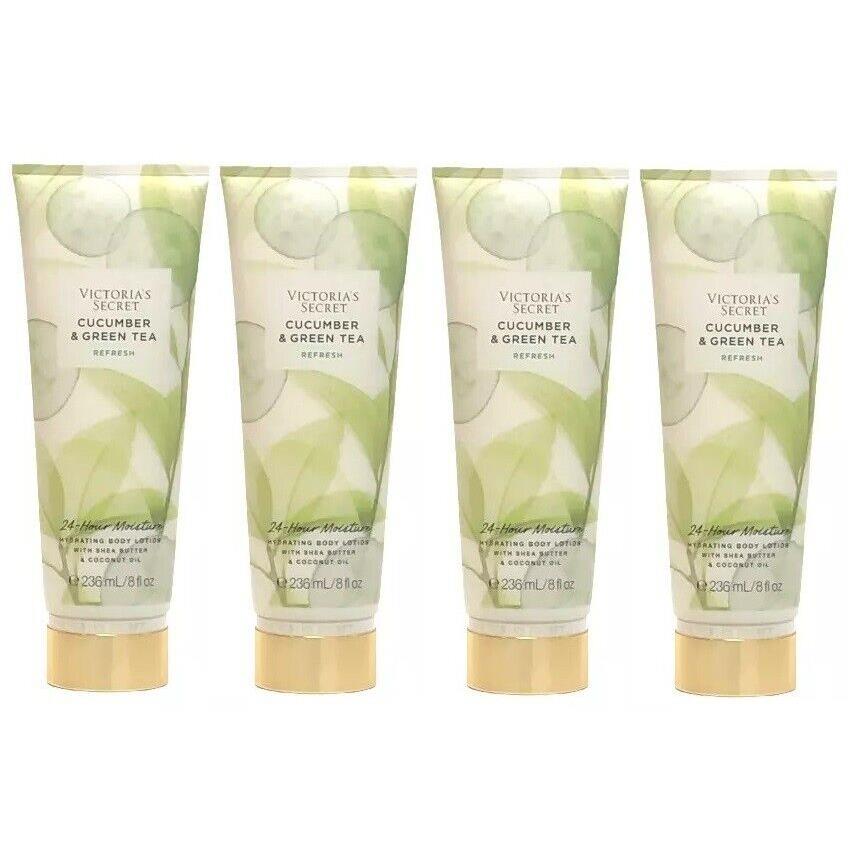 4X Victoria S Secret Cucumber Green Tea Fragrance Body Lotion Cream 8 oz