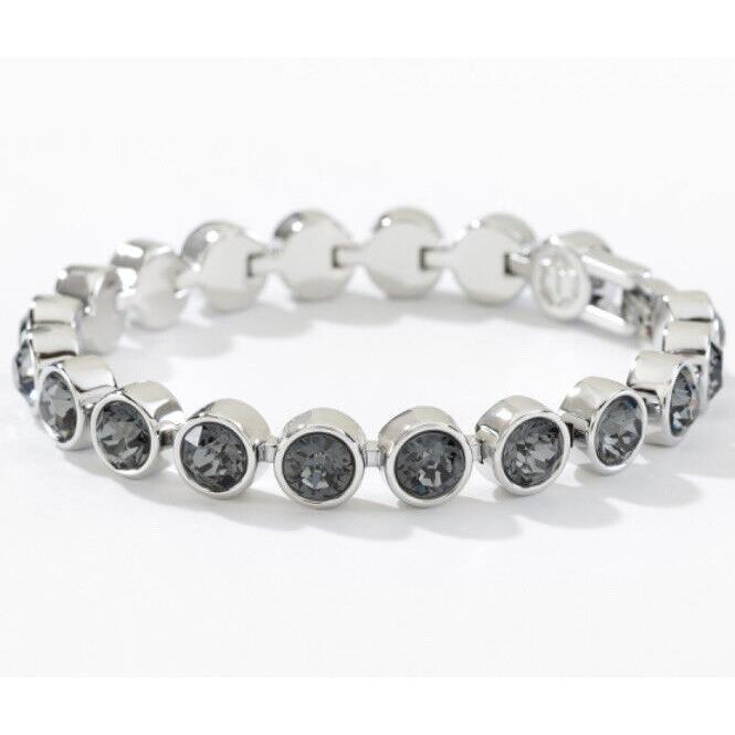 Swarovski Touchstone Crystal Bracelet Silver Night Rhodium 7 1/4