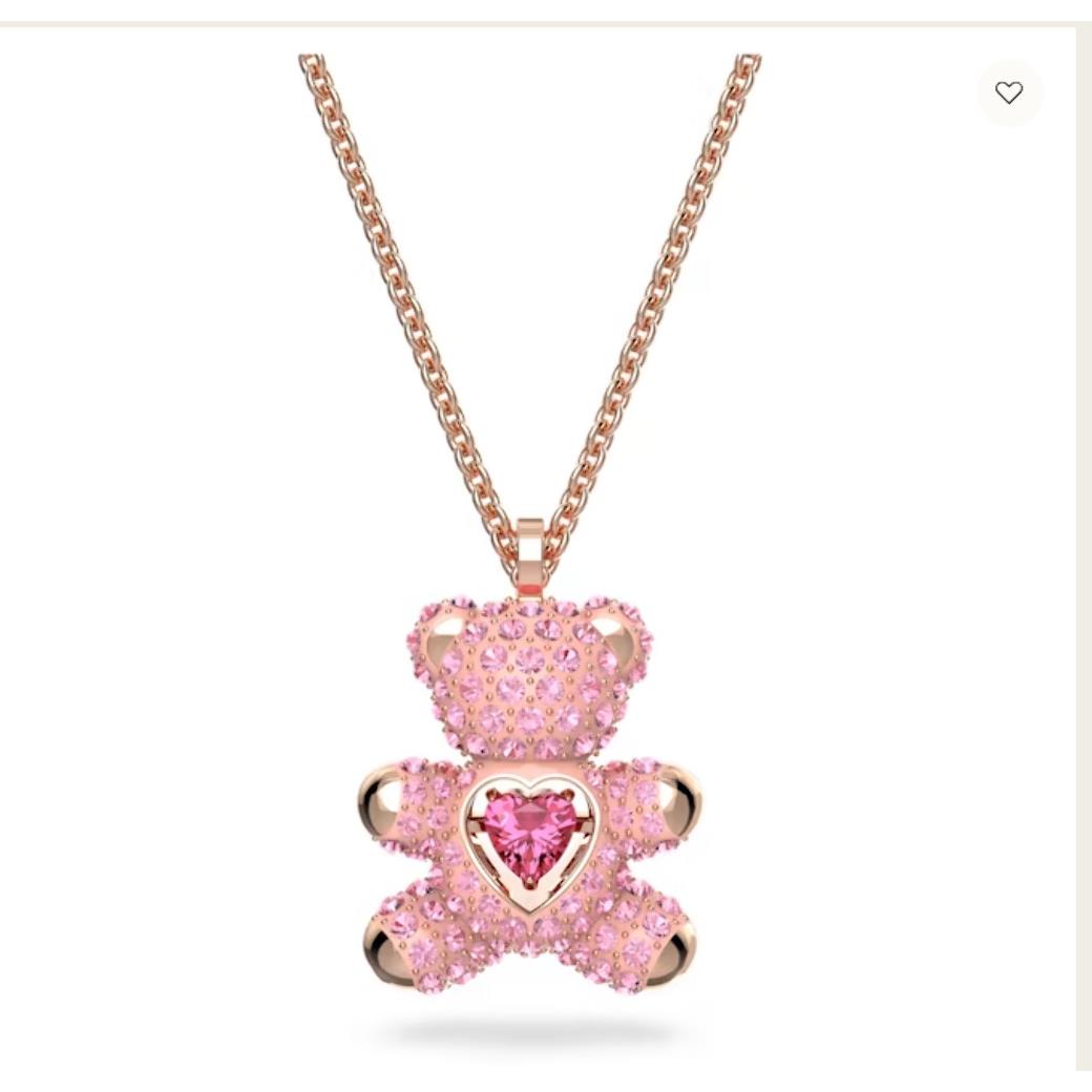 Swarovski 5642976 Teddy Pendant Bear Pink Rose Gold-tone Plated