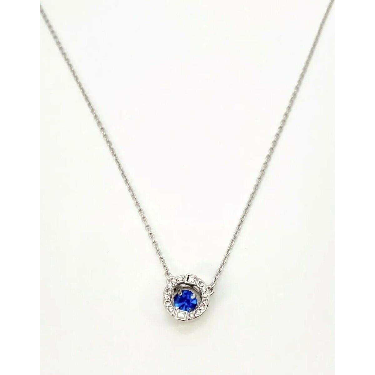 Swarovski Silver Sparkling Blue Dance Around Crystal Necklace Gift Box 5576110