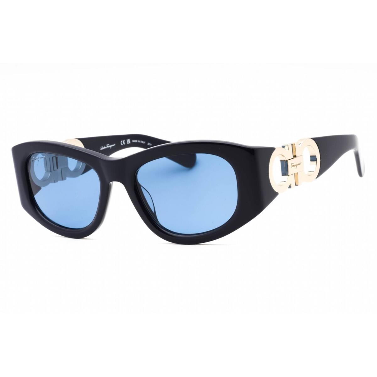 Salvatore Ferragamo Women`s Sunglasses Blue Acetate Cat Eye Frame SF1082S 414