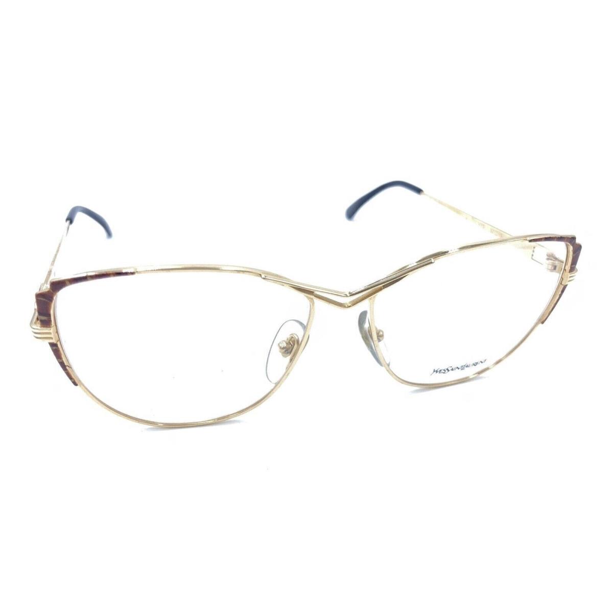 Yves Saint Laurent Vintage Gold Round Eyeglasses Frames 57-15 Paris France