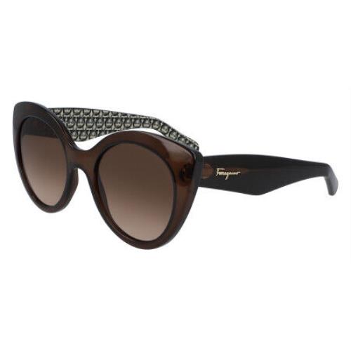 Salvatore Ferragamo SF964S 210 Crystal Brown / Brown Gradient 54mm DA