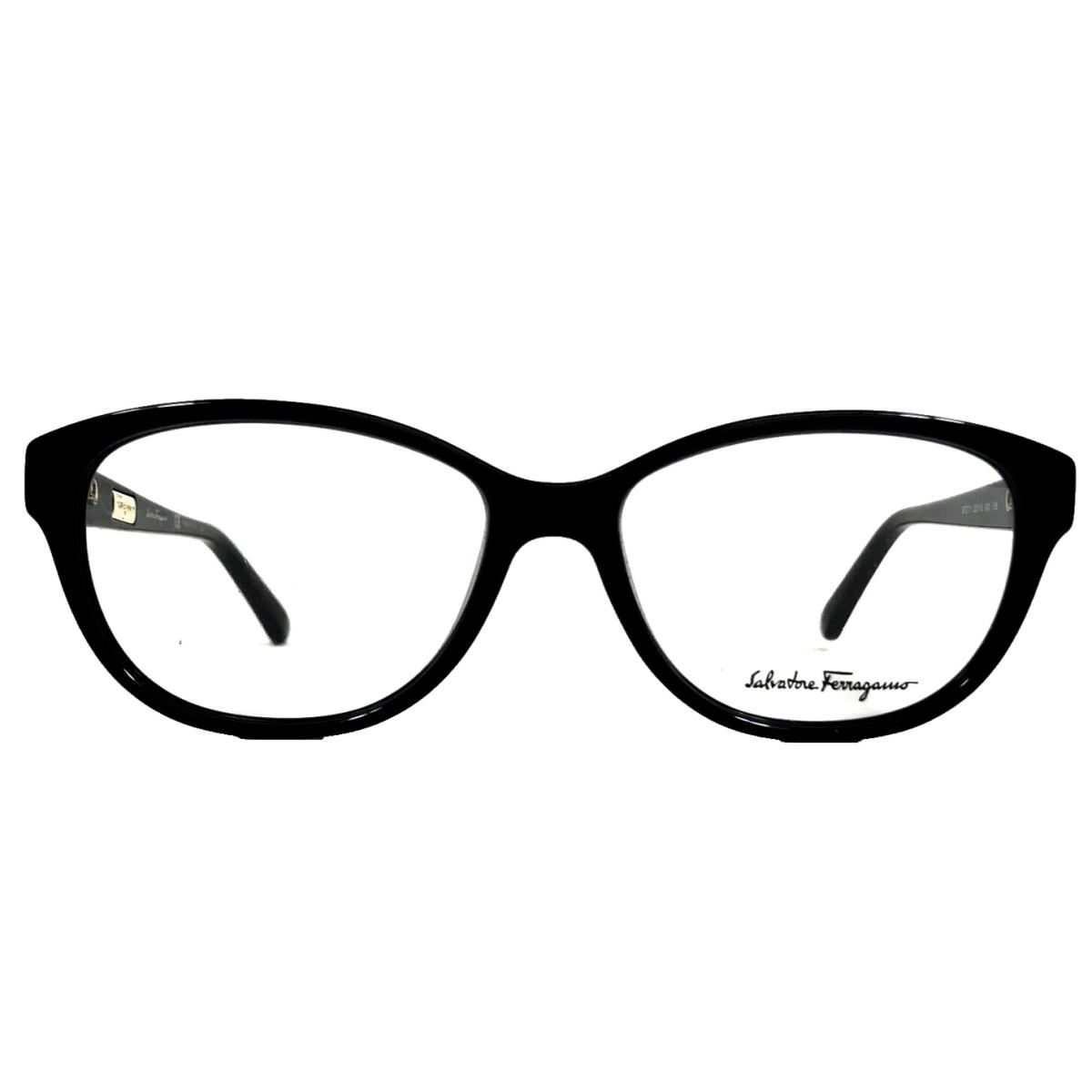 Salvatore Ferragamo Eyeglasses Frame SF2711 001 Polished Black Cat Eye 52-15-135