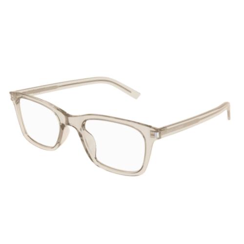 Saint Laurent SL 718 Slim 004 Beige Rectangle Men`s Eyeglasses