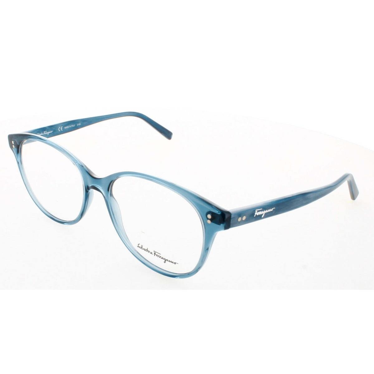 Salvatore Ferragamo SF2911-431-53 Eyeglasses Glasses 431 Trasparent Azure Blue