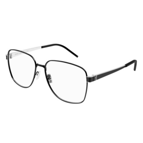 Saint Laurent SL M134 001 Black/silver Oversized Square Women`s Eyeglasses