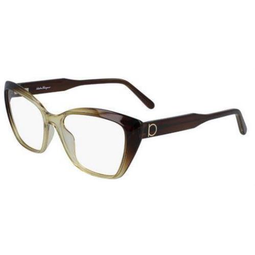 Salvatore Ferragamo SF2854-250-55 Eyeglasses Glasses 250 Brown Grad Clear Brow