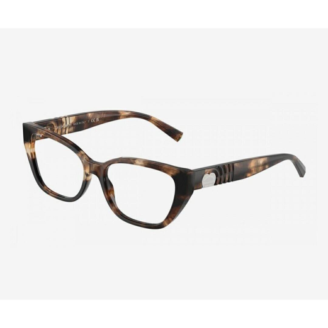 Tiffany TF2259 8001 Brown Havana Cat Eye Demo Lens 54 mm Women`s Eyeglasses