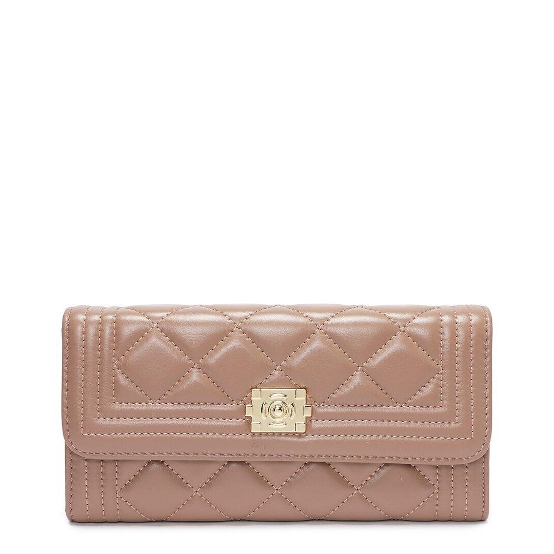 Tiffany Fred Paris Quilted Leather Wallet Women`s Pink