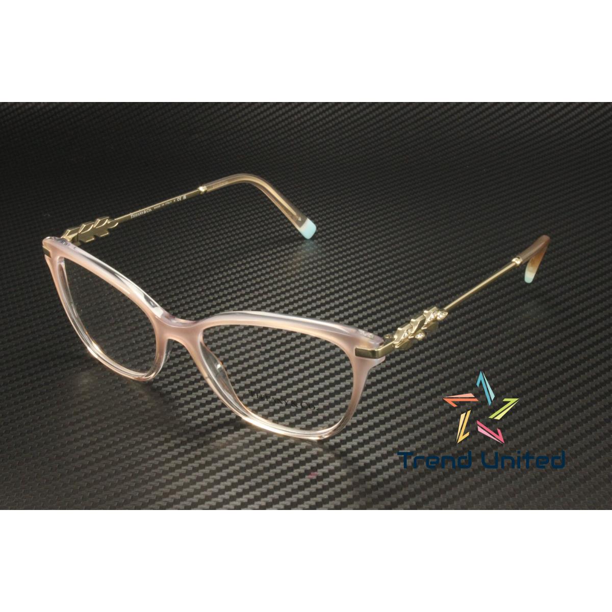 Tiffany Co. TF2219B 8334 Milky Pink Gradient Demo Lens 54mm Women`s Eyeglasses