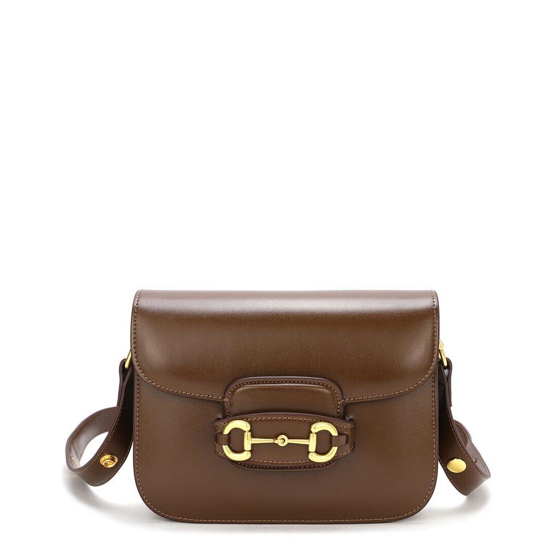 Tiffany Fred Paris Smooth Leather Fold-over Messenger Bag Women`s Brown