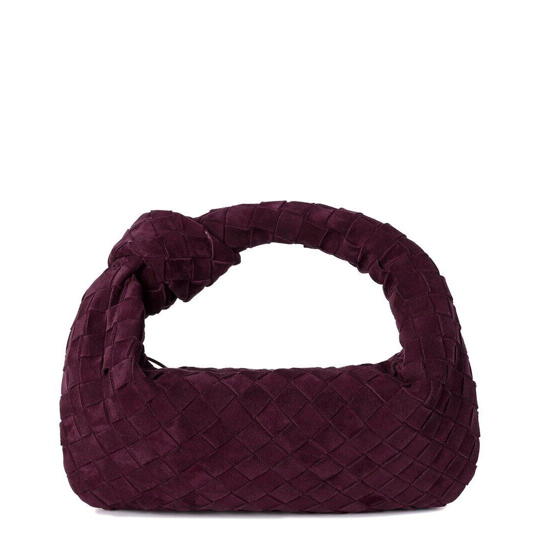 Tiffany Fred Paris Hand-woven Suede Pouch Women`s Red