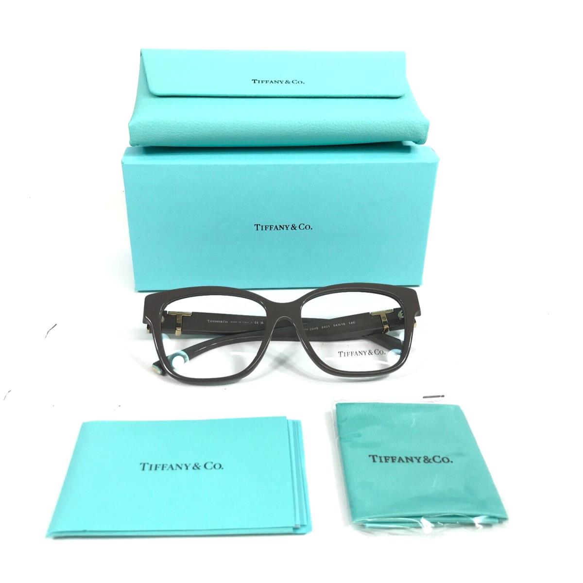 Tiffany Co. Eyeglasses Frames TF2246 8401 Chocolate Truffle Gold 54-16-140