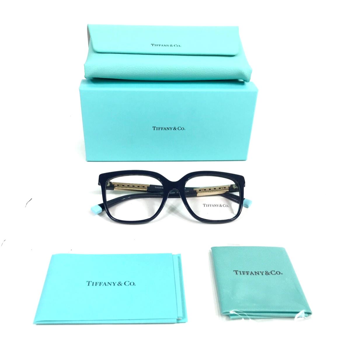 Tiffany Co. Eyeglasses Frames TF2227 8396 Blue Gold Square Full Rim 52-17-140