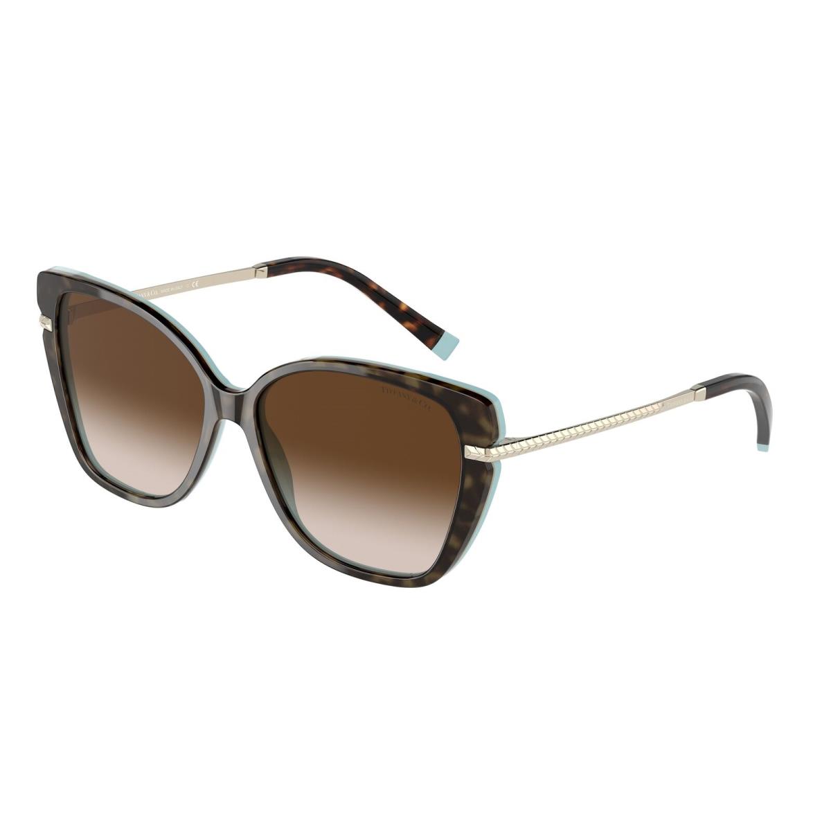 Tiffany Co. TF4190 81343B Havana Blue Brown Gradient 57 mm Women`s Sunglasses