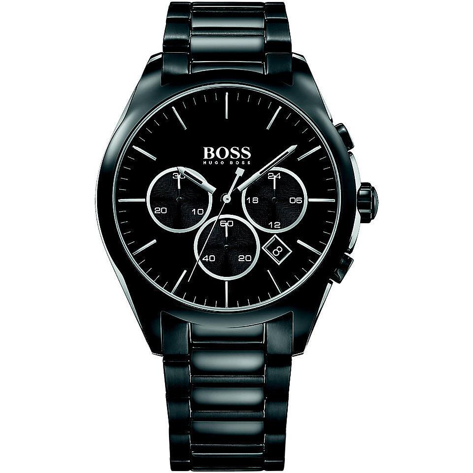 Hugo Boss Chronograph Onyx Black Stainless Steel Mens Watch 1513365