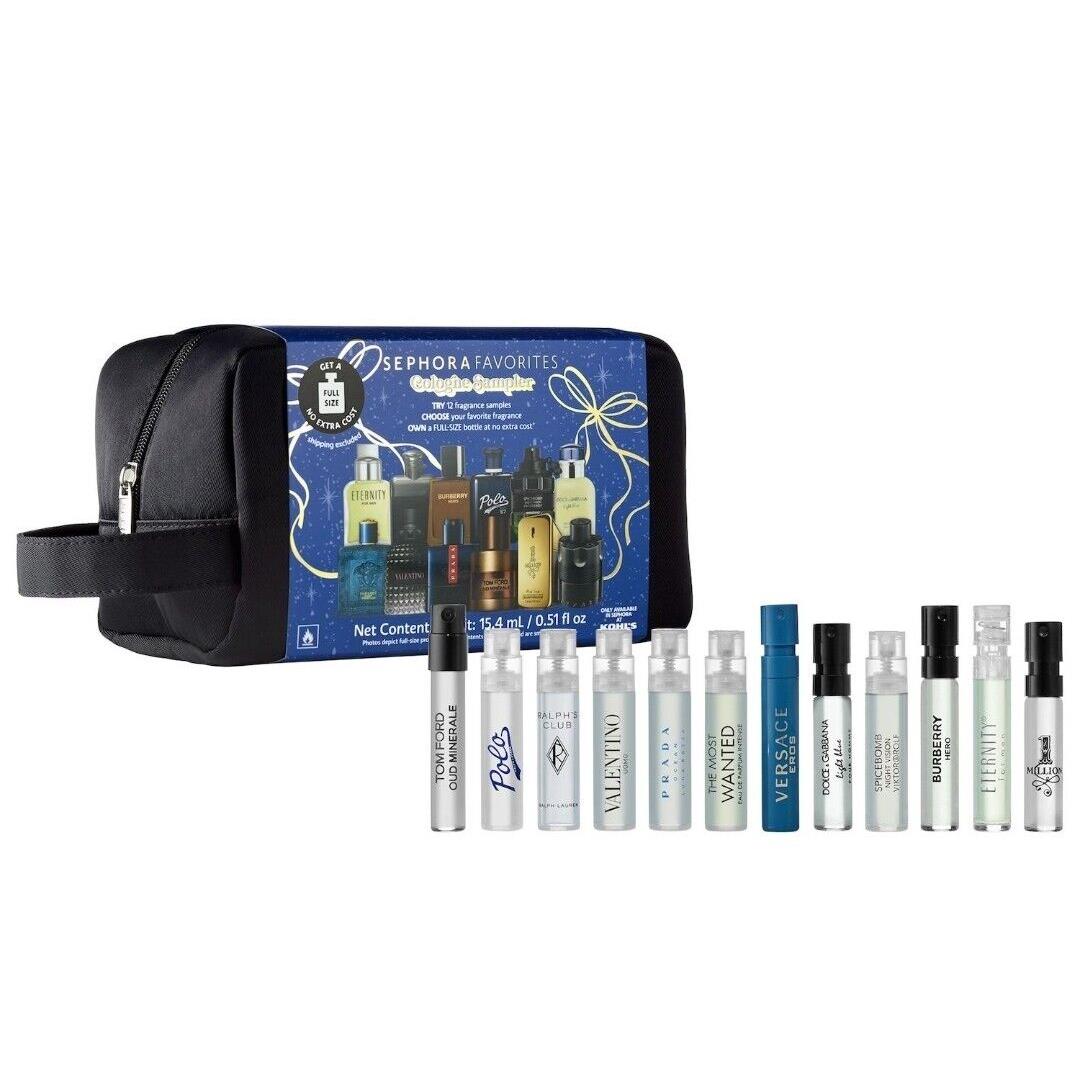 Sephora Favorites 2024 Mens Cologne Sampler W/shaving Bag NO Certificate