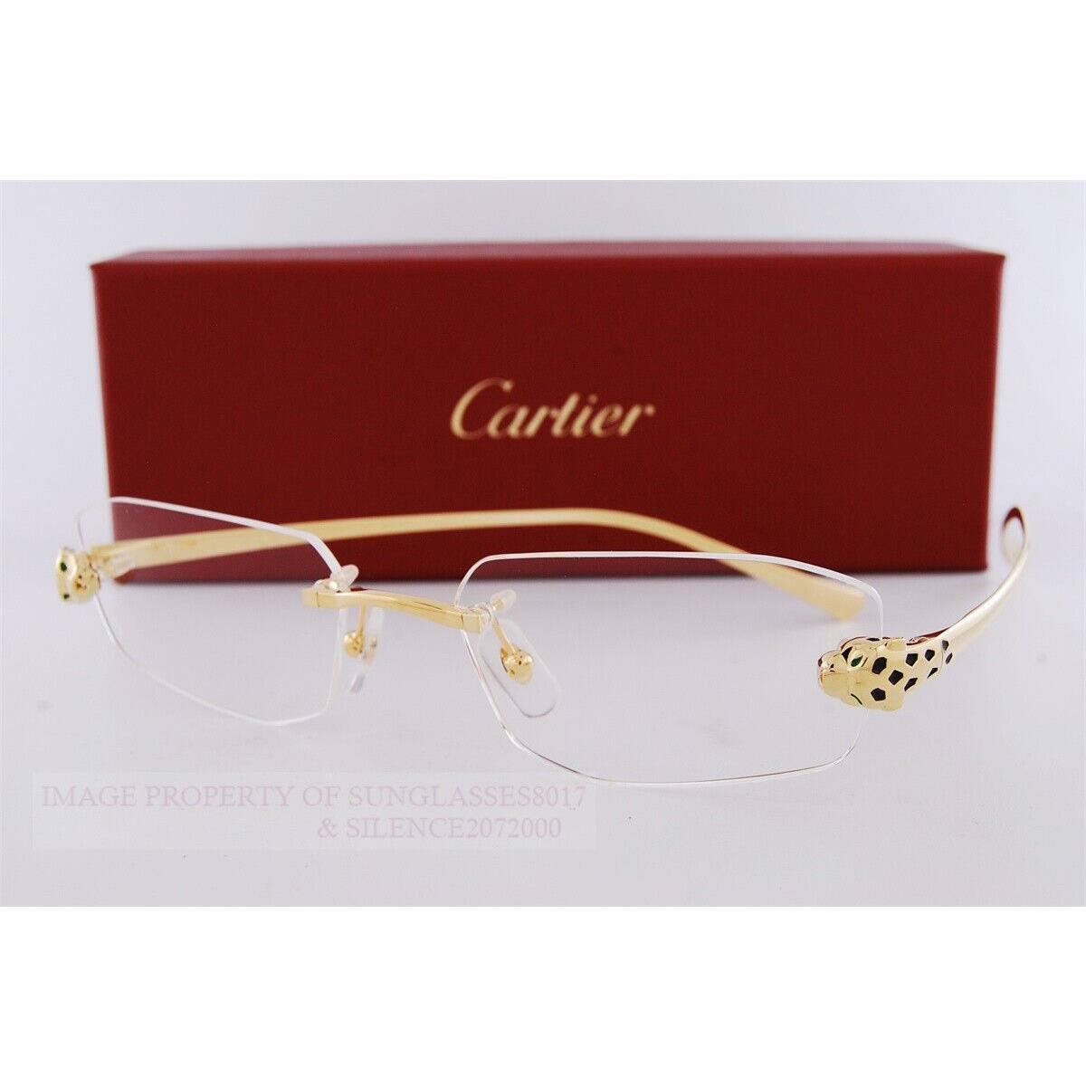 Cartier Eyeglass Frames CT 0494/O-001 Gold For Men Women 55mm