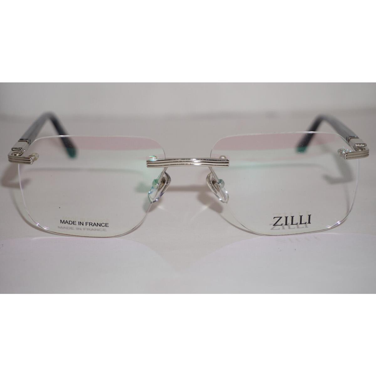 Cartier Zilli Eyeglasses Limited Edition Silver Black Rimless ZI 60074 C02 58 17 145