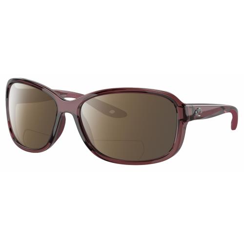 Costa Del Mar Seadrift Women`s Polarized Bifocal Sunglasses Purple Crystal 58 mm Brown