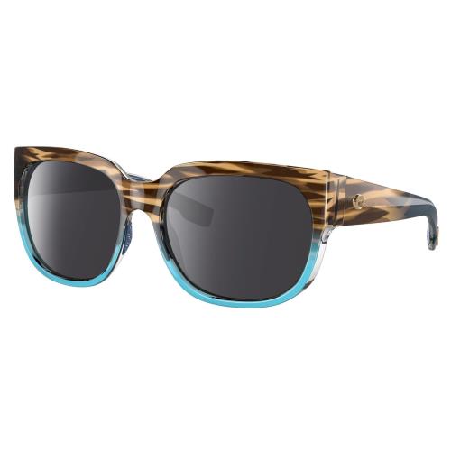 Costa Del Mar Waterwoman II Cateye Polarized Sunglasses in Brown Blue Wahoo 58mm