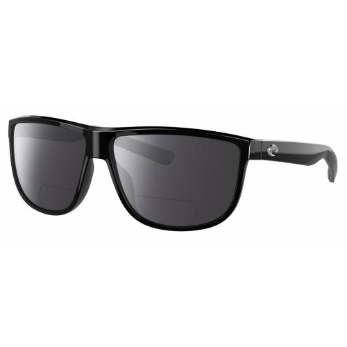 Costa Del Mar Rincondo Unisex Polarized Bifocal Reading Sunglasses in Black 61mm Grey