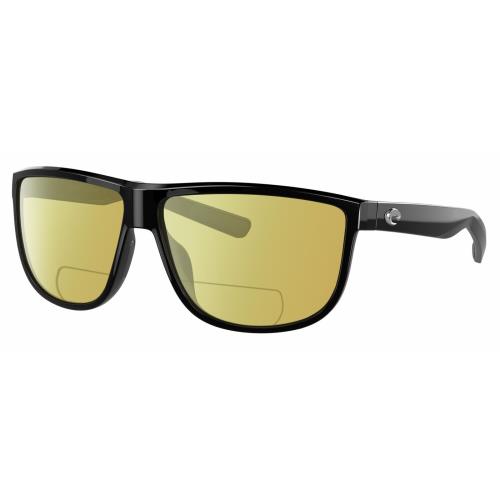 Costa Del Mar Rincondo Unisex Polarized Bifocal Reading Sunglasses in Black 61mm Yellow